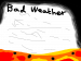 The icon for the level. There is heavy rain and a lava ocean.